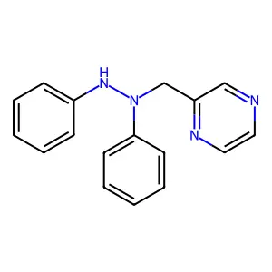 1,2-diphenyl-1-(pyrazin-2-ylmethyl)hydrazine structure