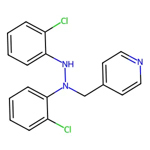 1,2-bis(2-chlorophenyl)-1-(pyridin-4-ylmethyl)hydrazine structure