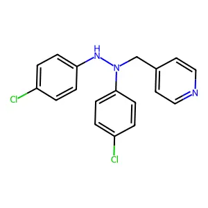 1,2-bis(4-chlorophenyl)-1-(pyridin-4-ylmethyl)hydrazine structure