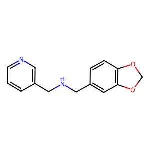 1-(1,3-benzodioxol-5-yl)-N-(pyridin-3-ylmethyl)methanamine structure