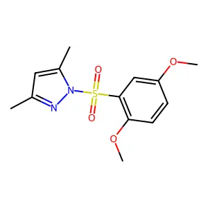 1-(2,5-Dimethoxy-benzenesulfonyl)-3,5-dimethyl-1H-pyrazole structure