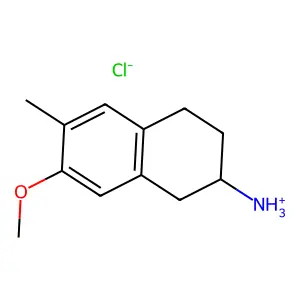 (7-methoxy-6-methyl-1,2,3,4-tetrahydronaphthalen-2-yl)azanium chloride structure