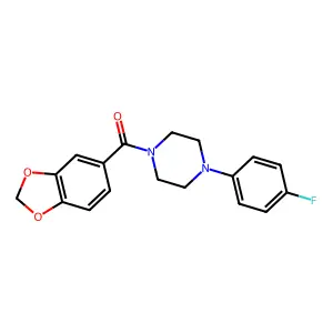 1,3-benzodioxol-5-yl-[4-(4-fluorophenyl)piperazin-1-yl]methanone structure