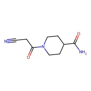 1-(2-cyanoacetyl)piperidine-4-carboxamide structure