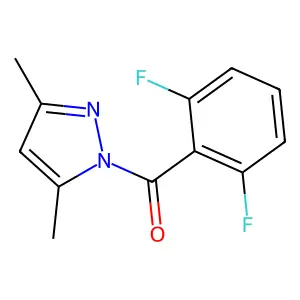 1-(2,6-difluorobenzoyl)-3,5-dimethyl-1H-pyrazole structure