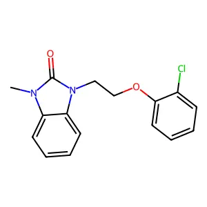 1-[2-(2-chlorophenoxy)ethyl]-3-methylbenzimidazol-2-one structure