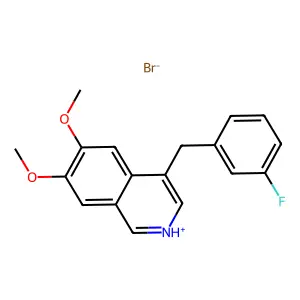 6,7-Dimethoxy-4-(m-fluorobenzyl)isoquinoline hydrobromide structure