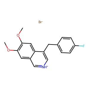 6,7-Dimethoxy-4-(p-fluorobenzyl)isoquinoline hydrobromide structure