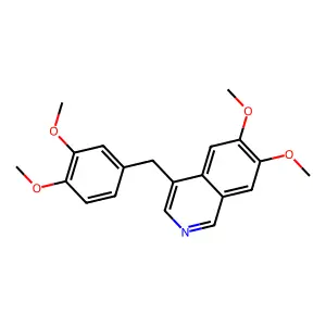 4-[(3,4-dimethoxyphenyl)methyl]-6,7-dimethoxyisoquinoline structure