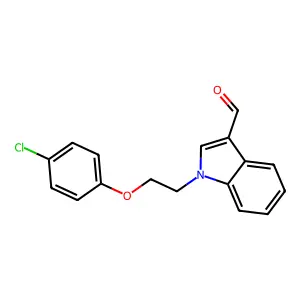 1-[2-(4-Chlorophenoxy)ethyl]-1H-indole-3-carbaldehyde structure
