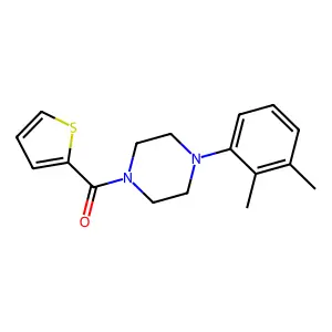 1-(2,3-dimethylphenyl)-4-(2-thienylcarbonyl)piperazine structure