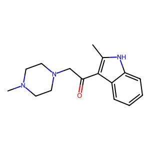 1-(2-methyl-1H-indol-3-yl)-2-(4-methylpiperazin-1-yl)ethanone structure