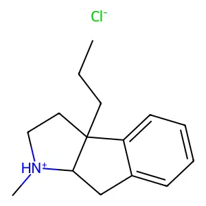 1,2,3,3a,8,8a-Hexahydro-1-methyl-3a-propylindeno(2,1-b)pyrrole hydrochloride structure