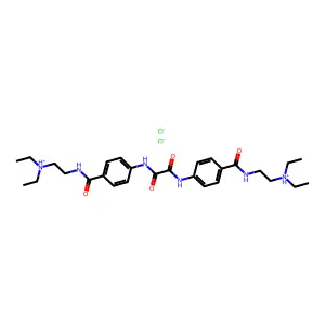 2-[[4-[[2-[4-[2-(diethylazaniumyl)ethylcarbamoyl]anilino]-2-oxoacetyl]amino]benzoyl]amino]ethyl-diethylazanium dichloride structure