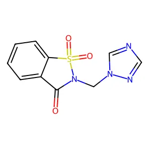 1,1-dioxo-2-(1,2,4-triazol-1-ylmethyl)-1,2-benzothiazol-3-one structure