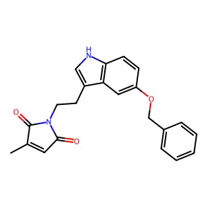 1-{2-[5-(benzyloxy)-1H-indol-3-yl]ethyl}-3-methyl-1H-pyrrole-2,5-dione structure