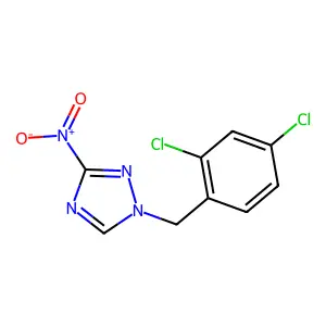 1-[(2,4-dichlorophenyl)methyl]-3-nitro-1,2,4-triazole structure