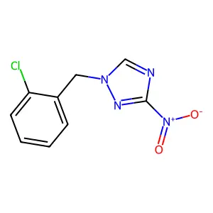 1-[(2-chlorophenyl)methyl]-3-nitro-1,2,4-triazole structure