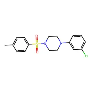 1-(3-chlorophenyl)-4-(4-methylphenyl)sulfonylpiperazine structure