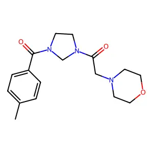 1-[3-(4-methylbenzoyl)imidazolidin-1-yl]-2-morpholin-4-ylethanone structure
