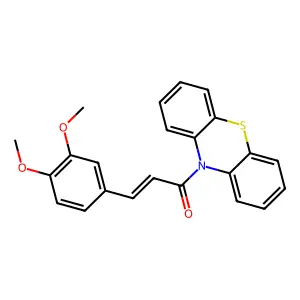 10-[3-(3,4-dimethoxyphenyl)acryloyl]-10H-phenothiazine structure