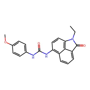1-(1-ethyl-2-oxobenzo[cd]indol-6-yl)-3-(4-methoxyphenyl)urea structure