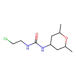 1-(2-chloroethyl)-3-(2,6-dimethyloxan-4-yl)urea structure