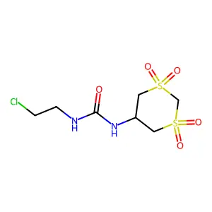 1-(2-chloroethyl)-3-(1,1,3,3-tetraoxo-1,3-dithian-5-yl)urea structure