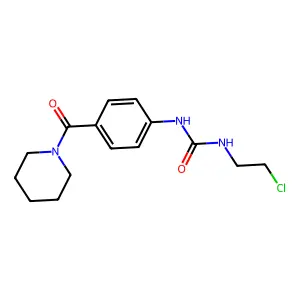 1-(2-chloroethyl)-3-[4-(piperidine-1-carbonyl)phenyl]urea structure
