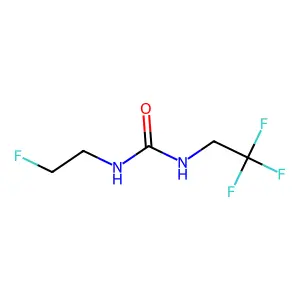 1-(2-fluoroethyl)-3-(2,2,2-trifluoroethyl)urea structure