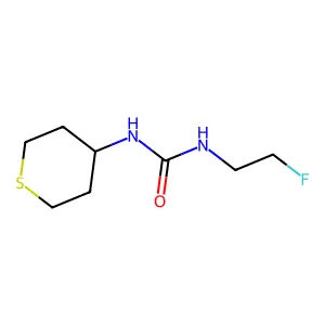 1-(2-fluoroethyl)-3-(thian-4-yl)urea structure