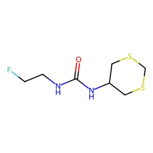 1-(1,3-dithian-5-yl)-3-(2-fluoroethyl)urea structure