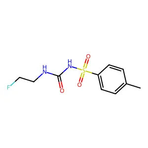 1-(2-fluoroethyl)-3-(4-methylphenyl)sulfonylurea structure