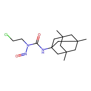1-(2-chloroethyl)-1-nitroso-3-(3,5,7-trimethyl-1-adamantyl)urea structure