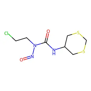 1-(2-chloroethyl)-3-(1,3-dithian-5-yl)-1-nitrosourea structure