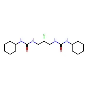 1-[2-chloro-3-(cyclohexylcarbamoylamino)propyl]-3-cyclohexylurea structure