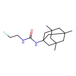 1-(2-fluoroethyl)-3-(3,5,7-trimethyl-1-adamantyl)urea structure