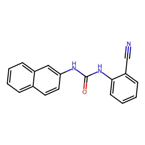 1-(2-cyanophenyl)-3-naphthalen-2-ylurea structure