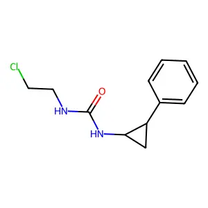 1-(2-chloroethyl)-3-(2-phenylcyclopropyl)urea structure