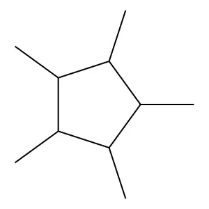 1,2,3,4,5-pentamethylcyclopentane structure