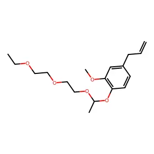 1-[1-[2-(2-ethoxyethoxy)ethoxy]ethoxy]-2-methoxy-4-prop-2-enylbenzene structure