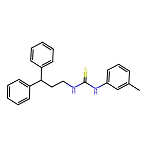 1-(3,3-diphenylpropyl)-3-(3-methylphenyl)thiourea structure