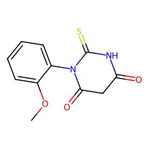 1-(2-methoxyphenyl)-2-sulfanylidene-1,3-diazinane-4,6-dione structure