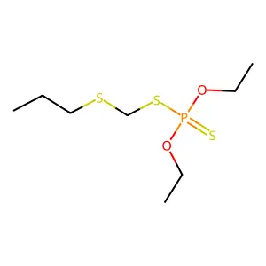 diethoxy-(propylsulfanylmethylsulfanyl)-sulfanylidene-lambda5-phosphane structure