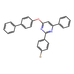 [1,1'-biphenyl]-4-yl 2-(4-bromophenyl)-6-phenyl-4-pyrimidinyl ether structure