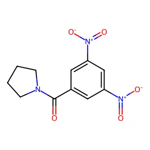 1-(3,5-dinitrobenzoyl)pyrrolidine structure