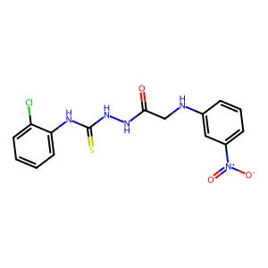 1-(2-chlorophenyl)-3-[[2-(3-nitroanilino)acetyl]amino]thiourea structure