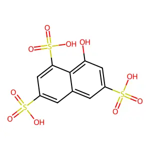 Compound C10H8O10S3 structure