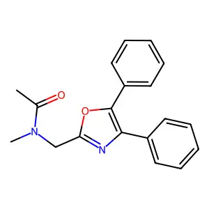 N-[(4,5-diphenyl-1,3-oxazol-2-yl)methyl]-N-methylacetamide structure