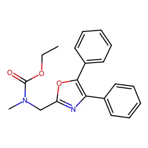 ethyl N-[(4,5-diphenyl-1,3-oxazol-2-yl)methyl]-N-methylcarbamate structure